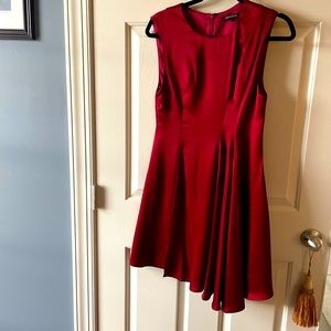 Deep red/ maroon butter silk cocktail dress ♥️♥️